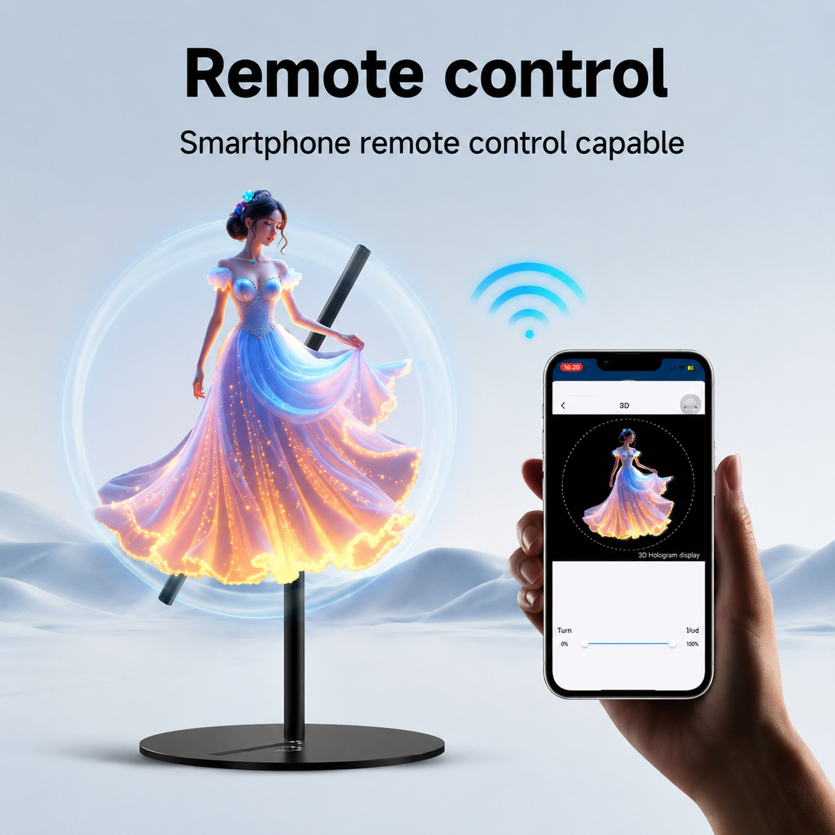 3D Hologram Fan 30cm Desktop